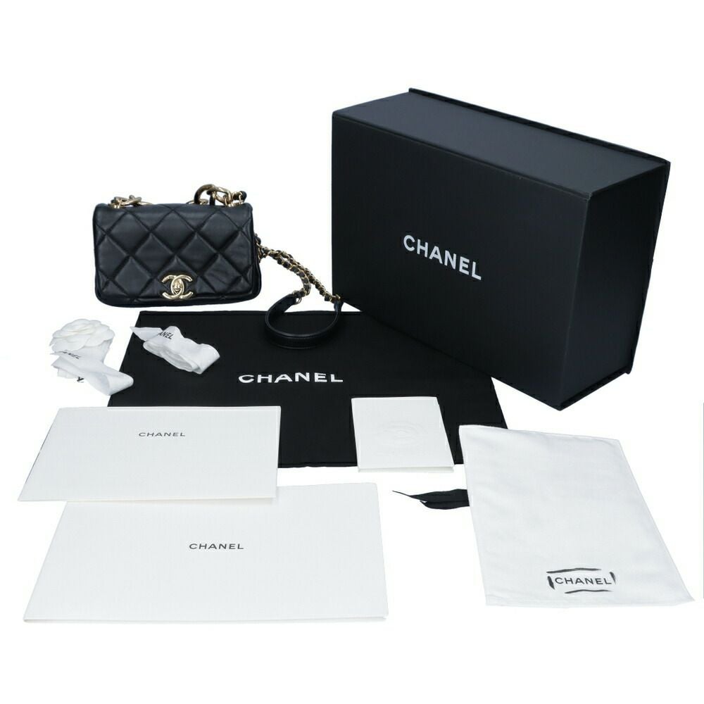 【リユース品】 シャネル CHANEL バッグ ショルダーバッグ ミニマトラッセチェーンショルダー ブラック/ゴールド金具 【お取り寄せ】