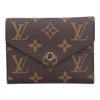 ルイヴィトン LOUIS VUITTON 折財布 三つ折り財布 ポルトフォイユ･ヴィクトリーヌ フューシャ M41938 ブラウン