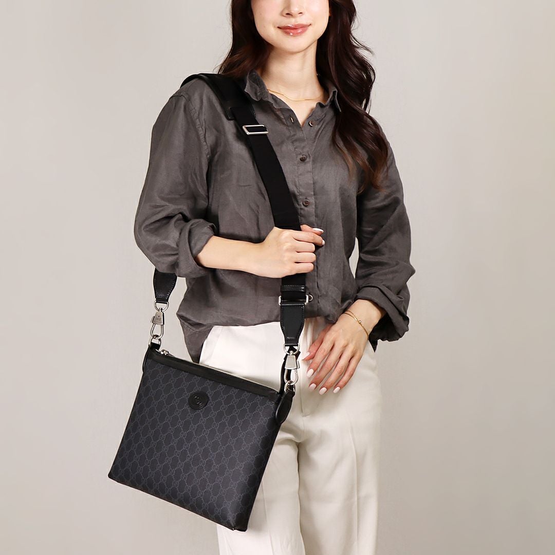 グッチ　ブラックバッグ グッチ GUCCI 2WAYバッグ インターロッキングG 726833 92THN 1000