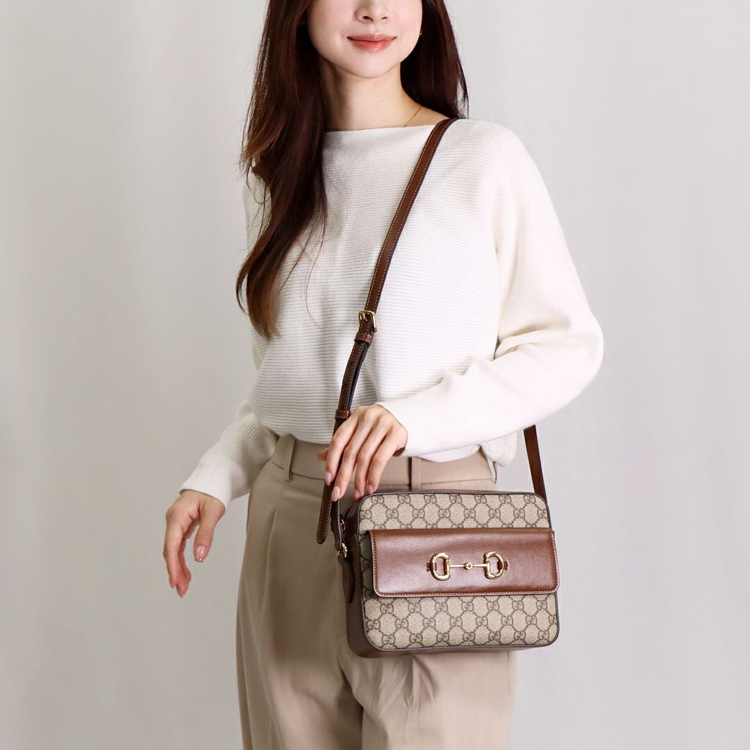 グッチ GUCCI ショルダーバッグ GGスプリーム ホースビット S 645454