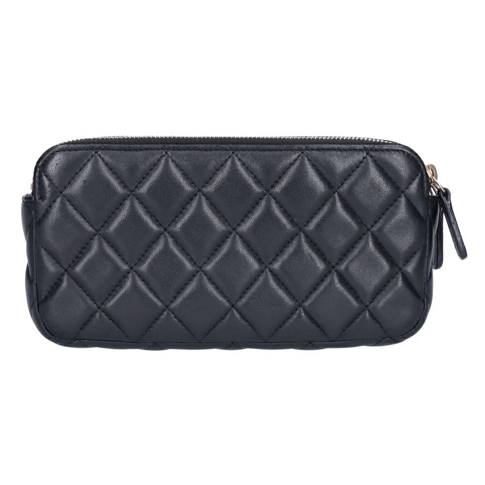【リユース品】 シャネル CHANEL バッグ ショルダーバッグ マトラッセ Wジップ チェーンウォレット A82527 ブラック/ゴールド金具 【お取り寄せ】