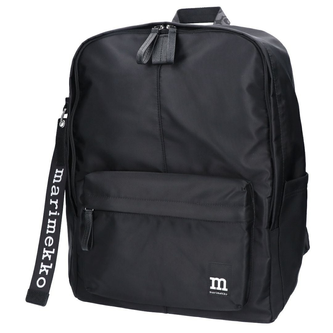 marimekko ブラックバックパック マリメッコ MARIMEKKO リュックサック バックパック ZIP TOP BACKPACK