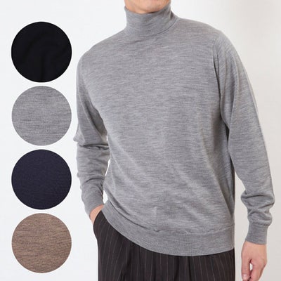 ジョンスメドレー JOHN SMEDLEY メンズ タートルネックニット LEVINE 
