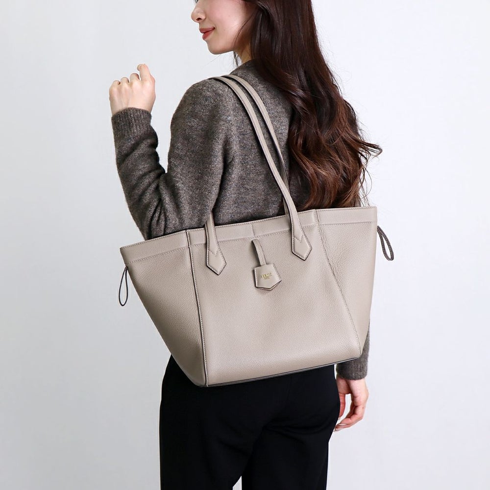 フェンディ FENDI トートバッグ ORIGAMI オリガミ 8BH414 APZA F11WS グレー ミディアム