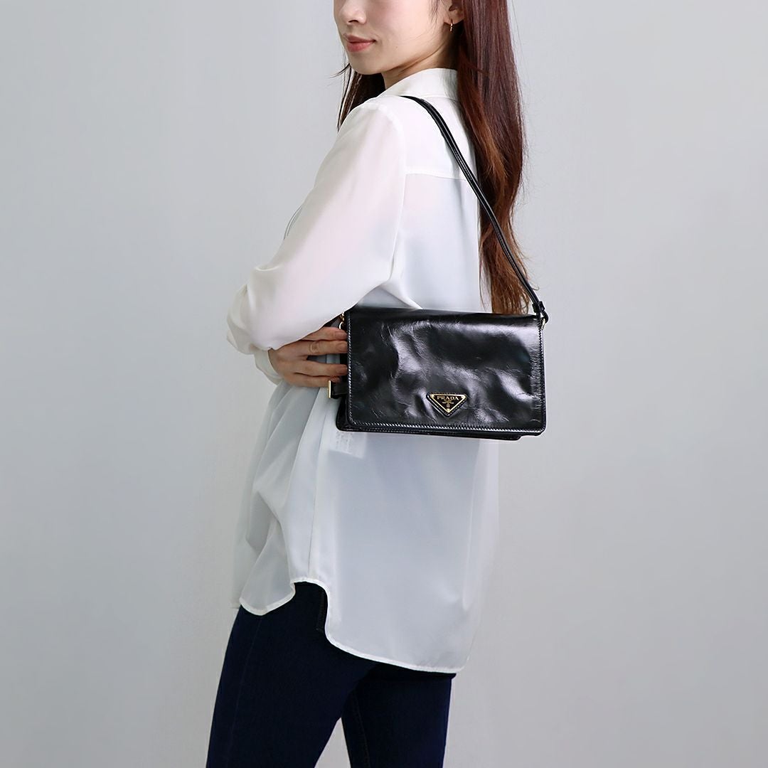 プラダ PRADA ショルダーバッグ SOFT LUX 1BD082 2CYR F0002 NERO