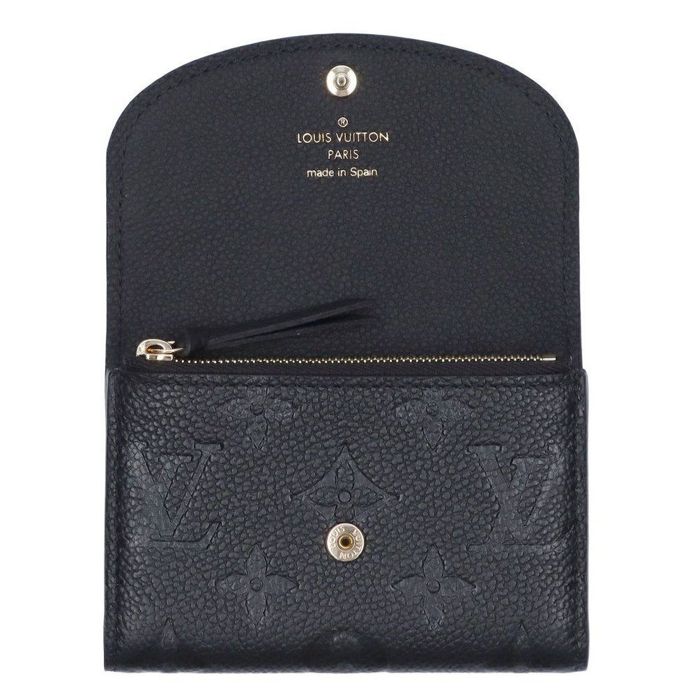 ルイヴィトン LOUIS VUITTON 折財布 ミニ財布 ポルトモネ・ロザリ アンプラント M81455 ノワール