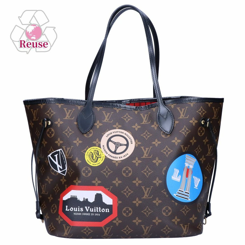【リユース品】 ルイヴィトン LOUIS VUITTON バッグ トートバッグ ネヴァーフルMM ワールドツアー モノグラム マカサー M42844 ブラウン 【お取り寄せ】