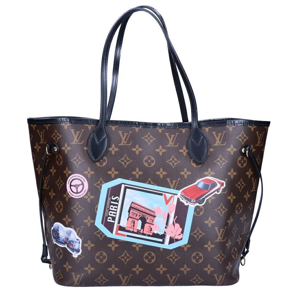 【リユース品】 ルイヴィトン LOUIS VUITTON バッグ トートバッグ ネヴァーフルMM ワールドツアー モノグラム マカサー M42844 ブラウン 【お取り寄せ】