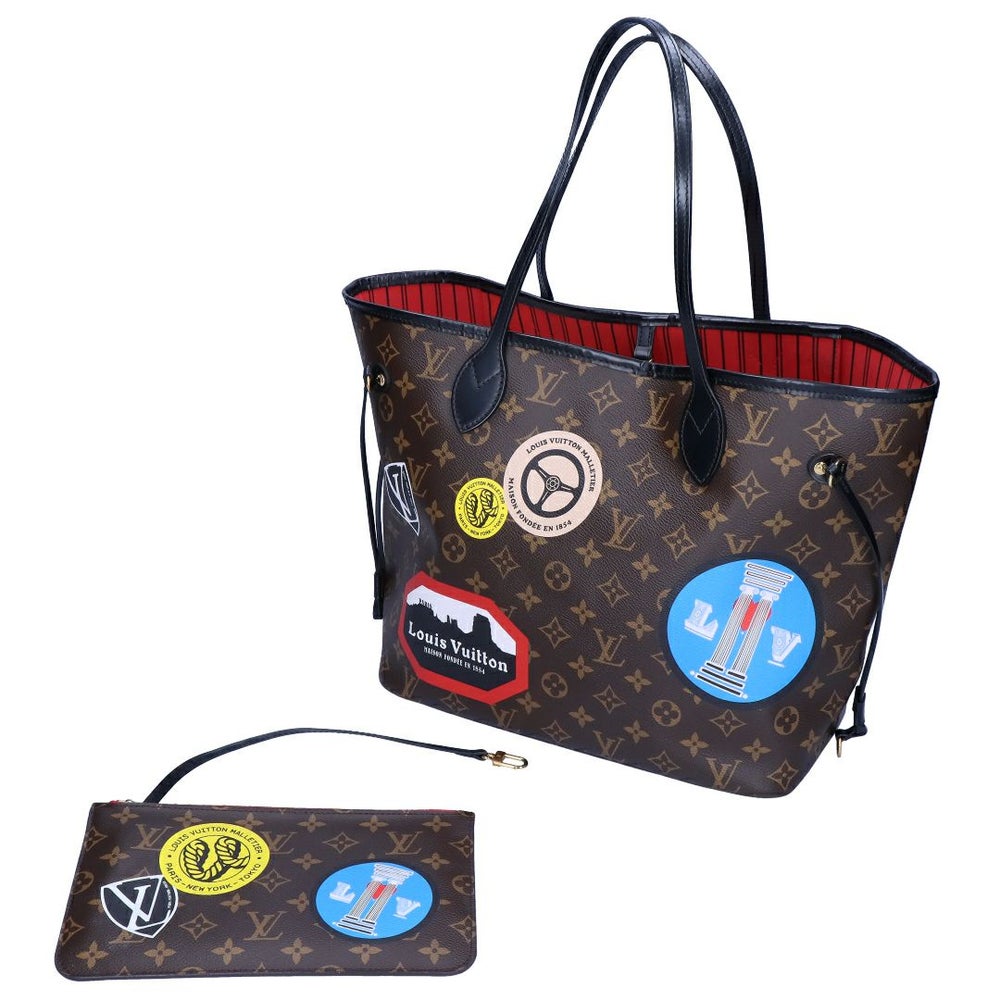 【リユース品】 ルイヴィトン LOUIS VUITTON バッグ トートバッグ ネヴァーフルMM ワールドツアー モノグラム マカサー M42844 ブラウン 【お取り寄せ】