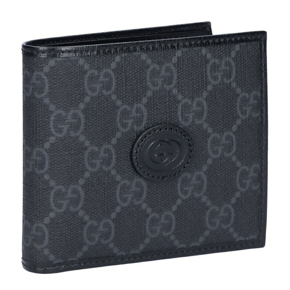 グッチ GUCCI 折財布 小銭入れ付き インターロッキングG 673000 92TCN 1000 ブラック
