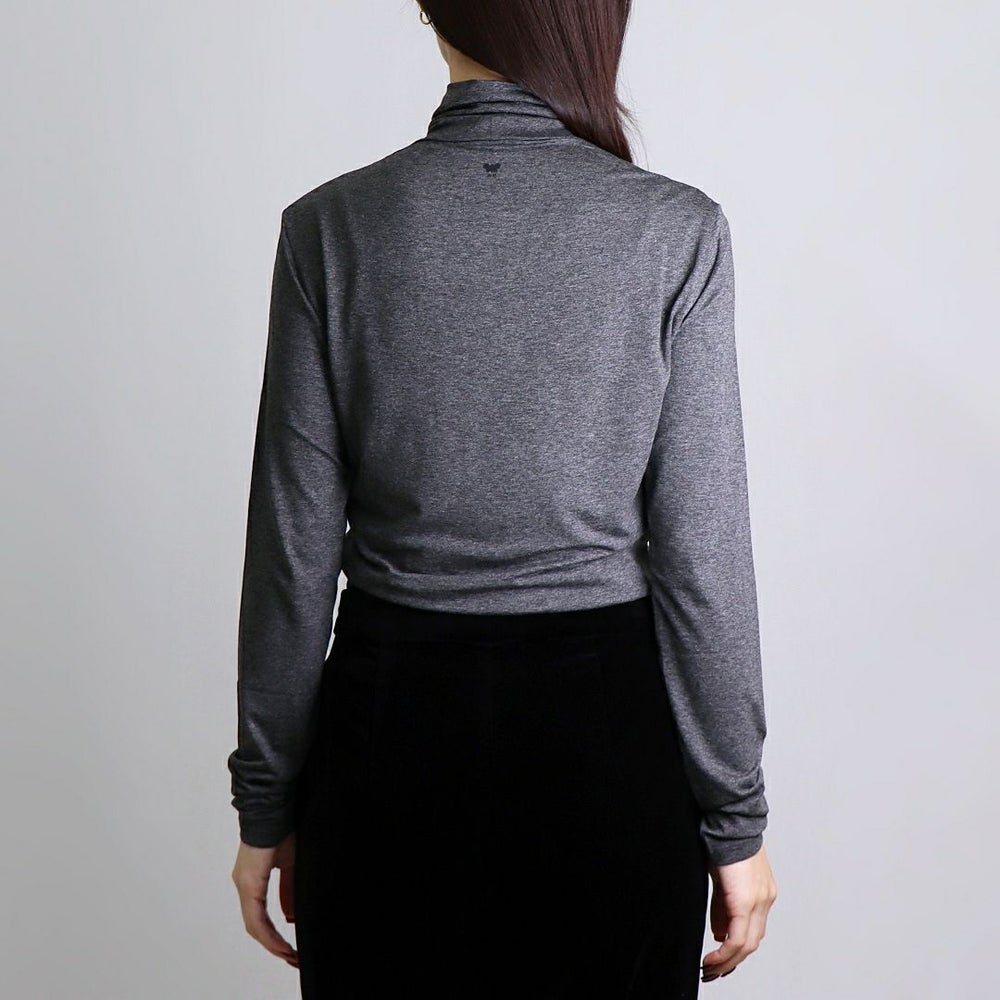 マックスマーラウィークエンド MAXMARA WEEKEND レディースビスコースジャージーTシャツ ハイネック スリムフィット MULTIF ムルティF 2425946042 グレー