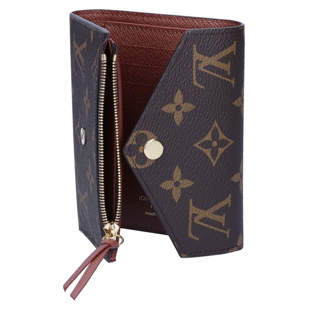 ルイヴィトン LOUIS VUITTON 折財布 三つ折り財布 コンパクトウォレット ポルトフォイユ・ヴィクトリーヌ M62472 ブラウン