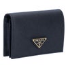 プラダ PRADA 折財布 二つ折財布 コンパクトウォレット SAFFIANO TRIANG サフィアーノトライアングル 1MV021 QHH F0002 NERO