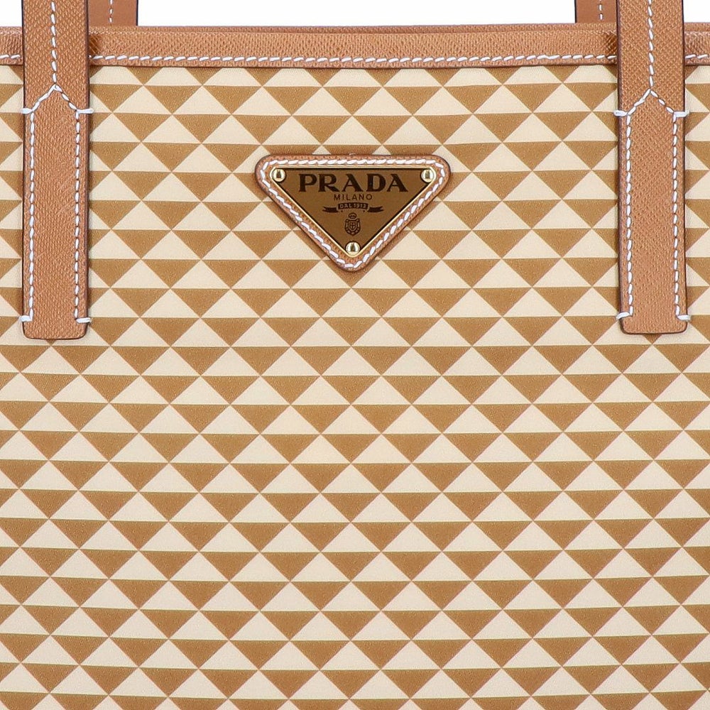 プラダ PRADA トートバッグ SHOPPING TESSUTO TRIANGO 1BG552 2HGX F098L CARAMEL