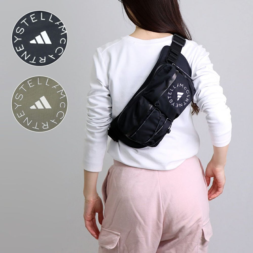 アディダスバイステラマッカートニー ADIDAS BY STELLA MCCARTNEY ウエストポーチ ボディバッグ バムバッグ IW1618 BLACK/WHITE