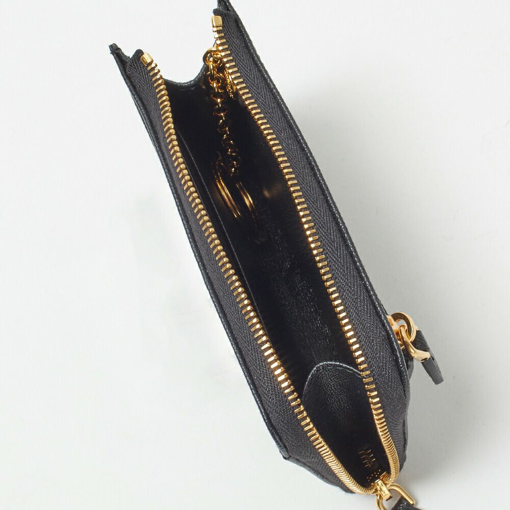 プラダ コインケース 【SAFFIANO TRIANG】 1PP122 QHH ブラック(F0002 NERO) PRADA