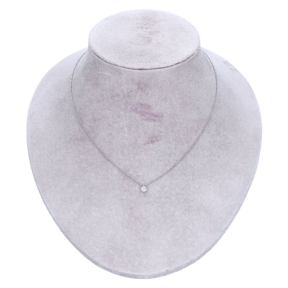 【リユース品】 ティファニー TIFFANY アクセサリー ネックレス ソリティア ダイヤモンド ネックレス シルバー 【お取り寄せ】