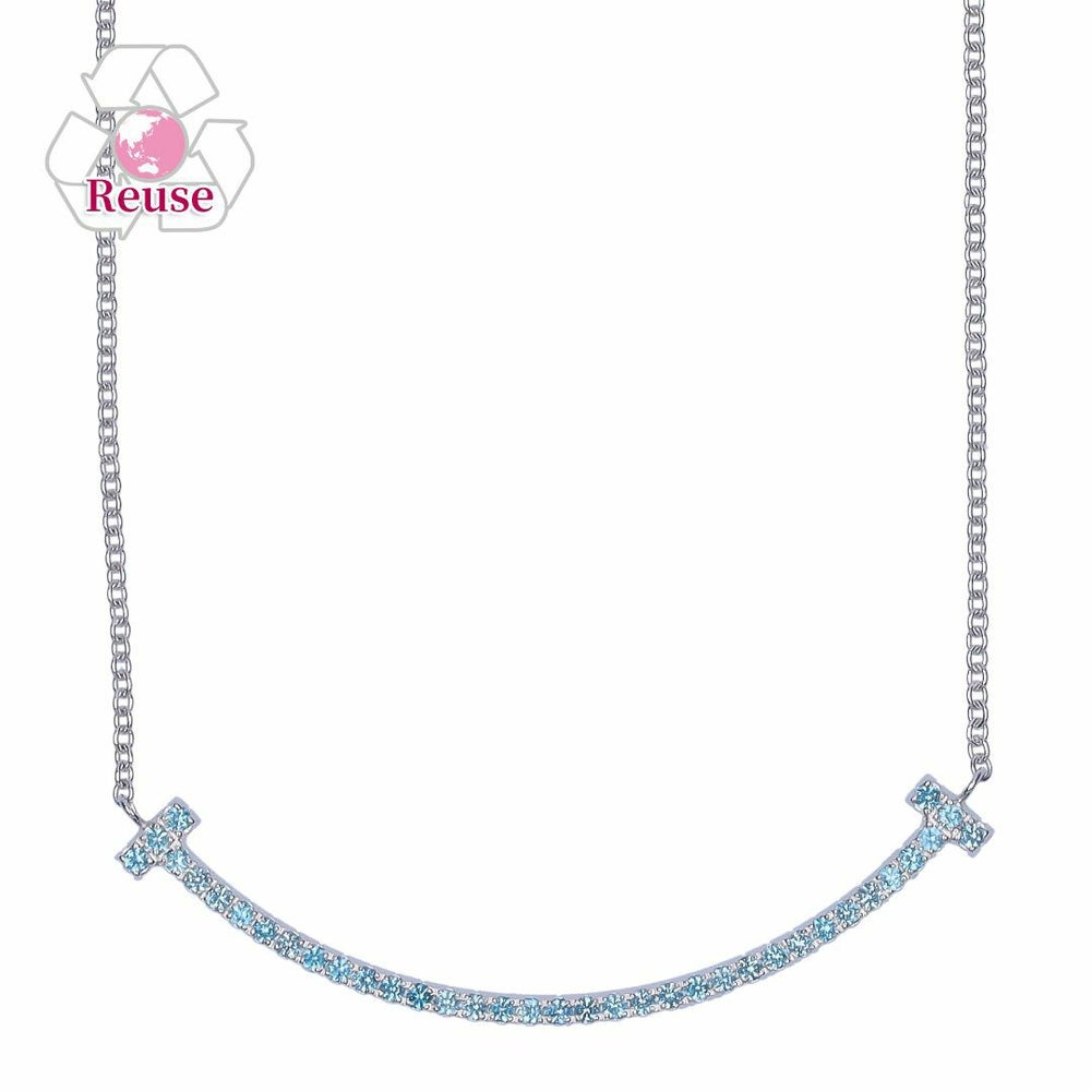 【リユース品】 ティファニー TIFFANY アクセサリー ネックレス Tスマイルネックレス シルバー 【お取り寄せ】