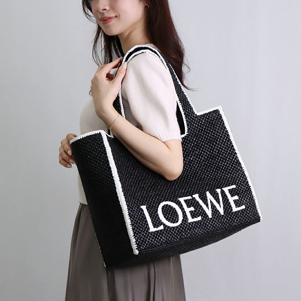 ロエベ LOEWE かごバッグ トートバッグ A685B60X01 1100 BLACK ロエベフォント トート ラージ 【お取り寄せ】