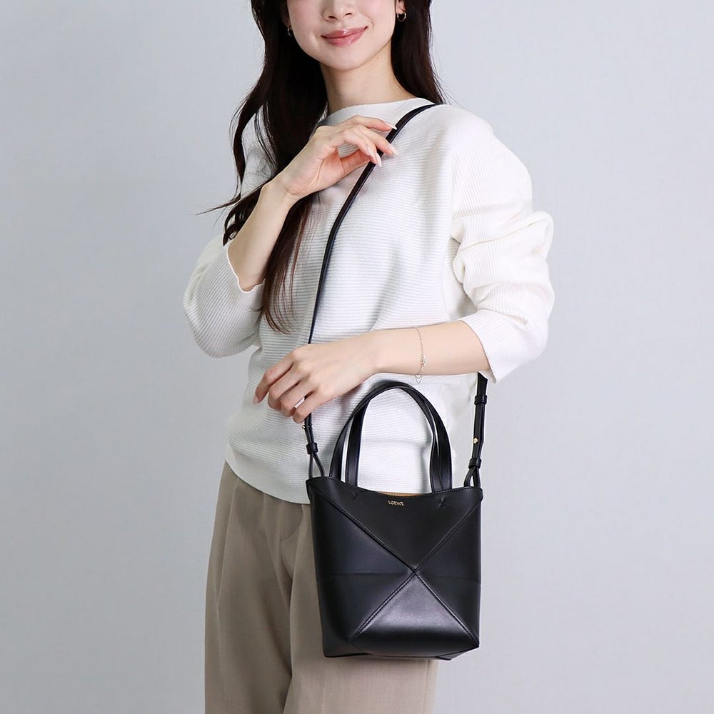 ロエベ LOEWE 2WAYバッグ パズルフォルド ミニ A657V25X01 1100 BLACK  【お取り寄せ】