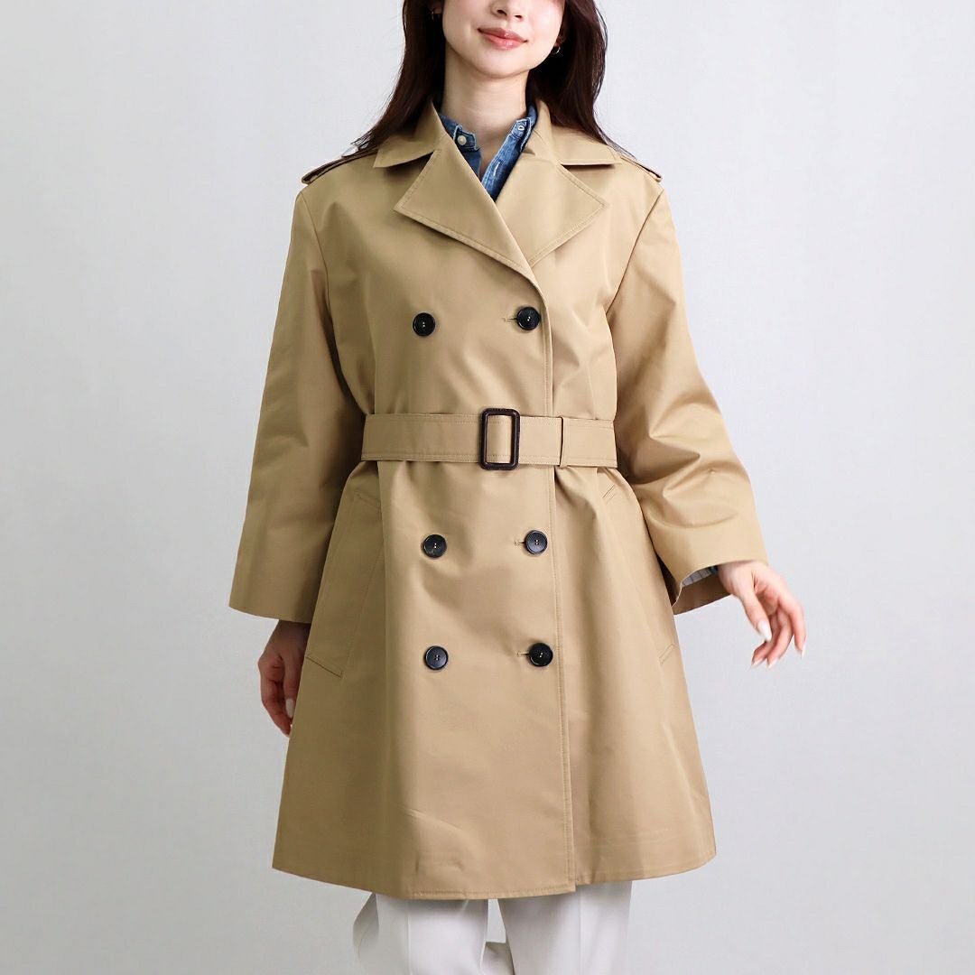 MaxMara RAINWEAR　トレンチコート　ベルト　比翼　ベージュ　42 Max Mara/マックスマーラ通販 | [チェルト] ウール トレンチ コート