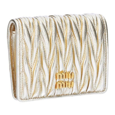 ミュウミュウ MIUMIU 折財布 二つ折り財布 MATELASSE マテラッセ 