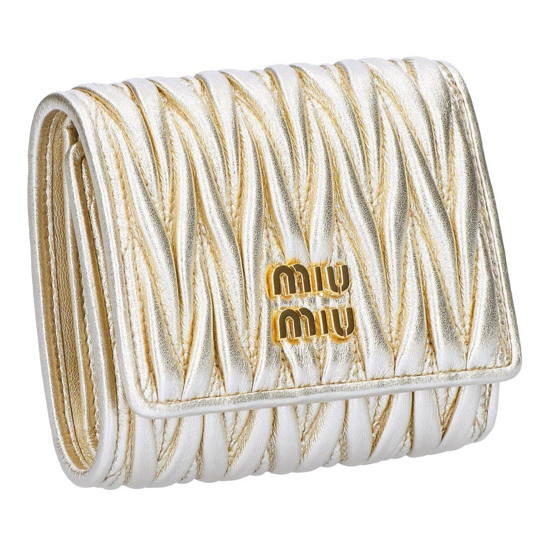 ミュウミュウ MIUMIU 折財布 三つ折り財布 MATELASSE マテラッセ