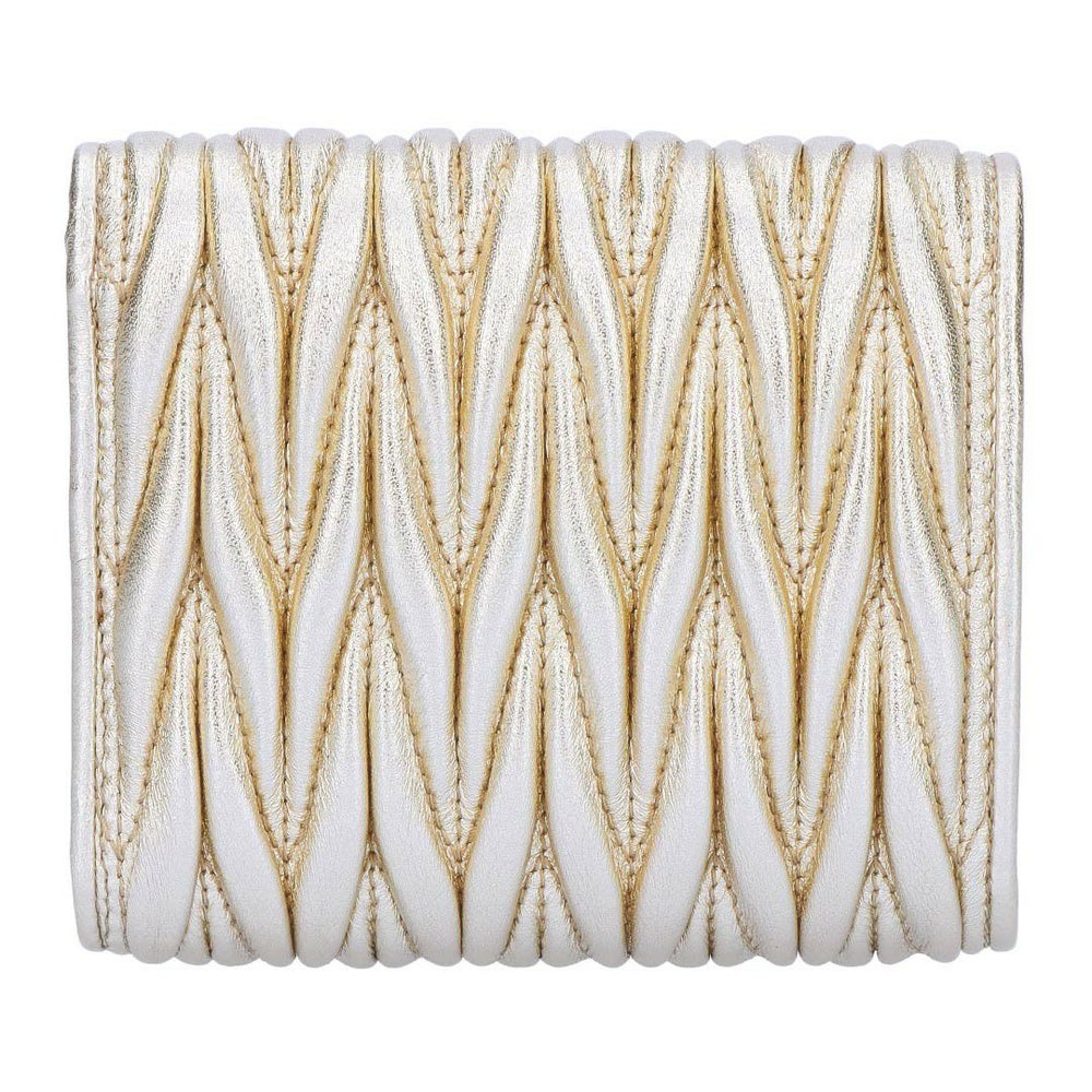 ミュウミュウ MIUMIU 折財布 三つ折り財布 MATELASSE マテラッセ マトラッセ 5MH033 AFPP F0846 PIRITE 【お取り寄せ】