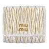 ミュウミュウ MIUMIU 折財布 三つ折り財布 MATELASSE マテラッセ マトラッセ 5MH033 AFPP F0846 PIRITE 【お取り寄せ】