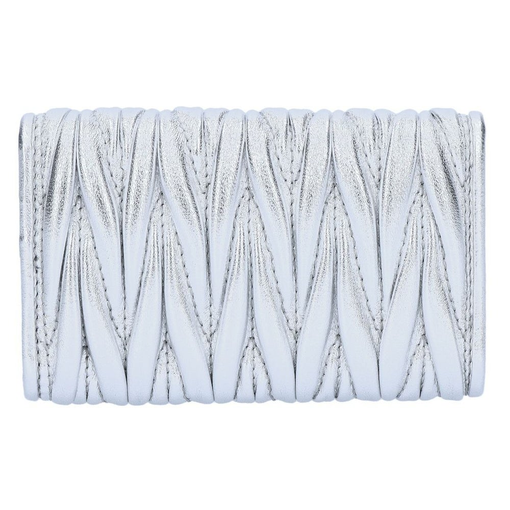 ミュウミュウ MIUMIU キーケース MATELASSE マテラッセ マトラッセ 5PG004 AFPP F0118 ARGENTO 【お取り寄せ】