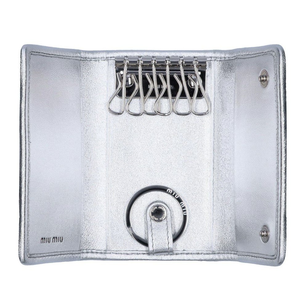 ミュウミュウ MIUMIU キーケース MATELASSE マテラッセ マトラッセ 5PG004 AFPP F0118 ARGENTO 【お取り寄せ】