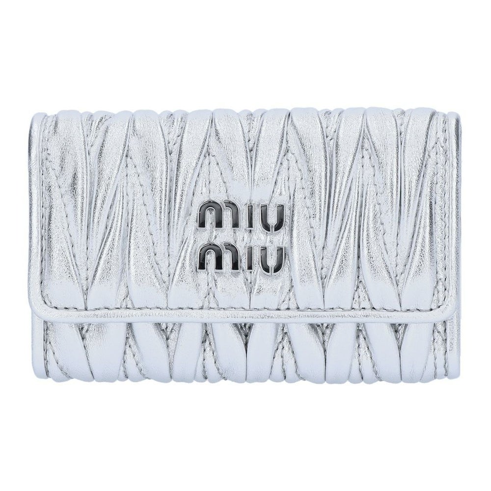 ミュウミュウ MIUMIU キーケース MATELASSE マテラッセ マトラッセ 5PG004 AFPP F0118 ARGENTO 【お取り寄せ】