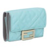 フェンディ FENDI 折財布 三つ折り財布 BAGUETTE バゲット 8M0395 AT00 F1PQI AQUIPER+TORTORA FFモチーフ マイクロ ライトブルー 【お取り寄せ】