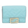 フェンディ FENDI 折財布 三つ折り財布 BAGUETTE バゲット 8M0395 AT00 F1PQI AQUIPER+TORTORA FFモチーフ マイクロ ライトブルー 【お取り寄せ】