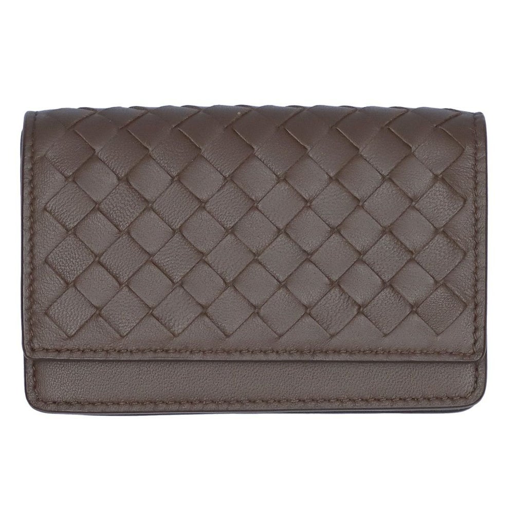 ボッテガヴェネタ BOTTEGA VENETA 名刺入れ カードケース イントレチャート 133945 V3UN1 2017 BROWN