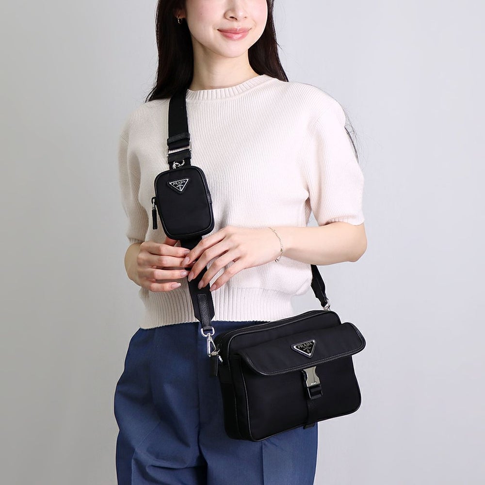 プラダ PRADA ショルダーバッグ BANDOLIERA 2VH133 2DMH XMP F0002 NERO 【お取り寄せ】