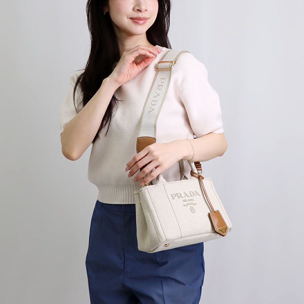 プラダ PRADA 2WAYバッグ BORSA A MANO 1BA038 2CX9 8OM F0018 NATURALE 【お取り寄せ】