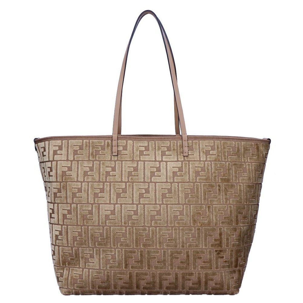 フェンディ FENDI トートバッグ ロール ラージ 8BH425 AT14 F1QDO FFジャカードベルベット CAPPUCCINO+SAND+P カプチーノ 【お取り寄せ】