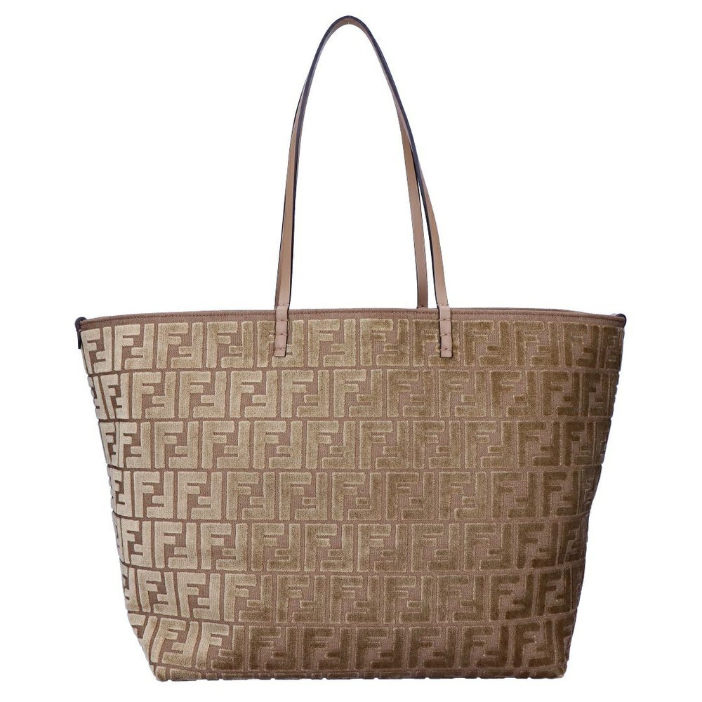 フェンディ FENDI トートバッグ ロール ラージ 8BH425 AT14 F1QDO FFジャカードベルベット CAPPUCCINO+SAND+P カプチーノ 【お取り寄せ】