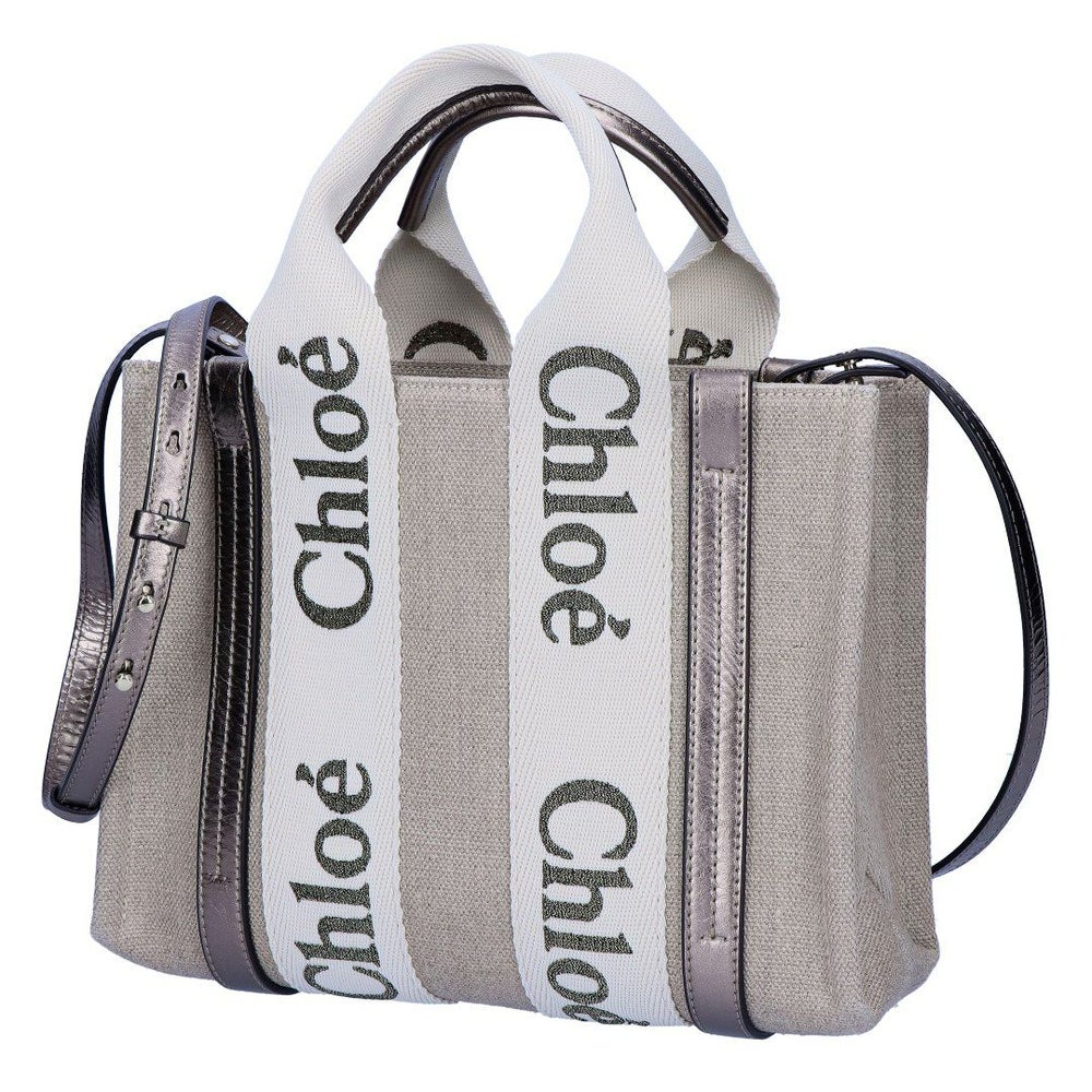 クロエ CHLOE 2WAYバッグ WOODY SMALL ウッディ スモール CHC25SS397 O81 074 SHINY GREY