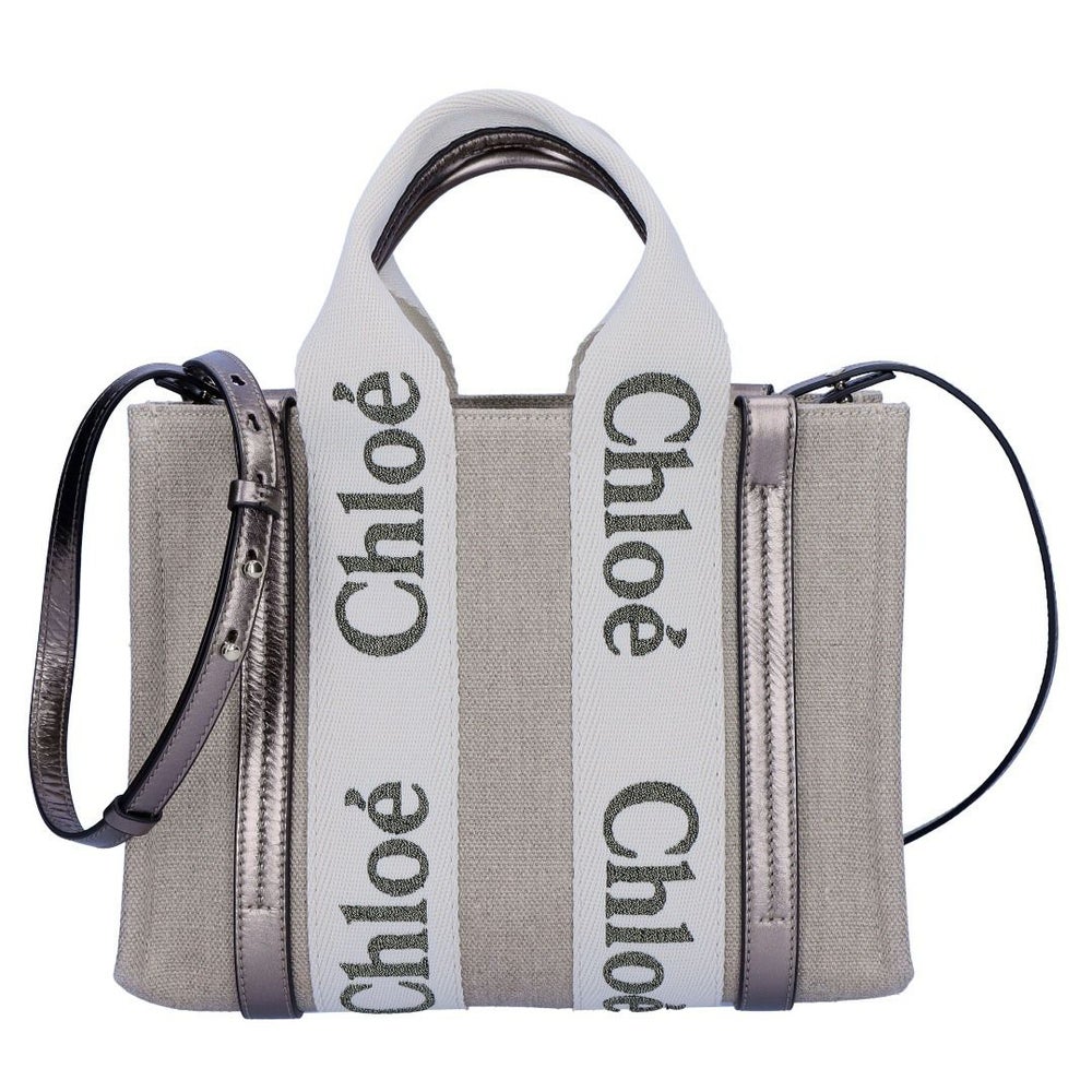 クロエ CHLOE 2WAYバッグ WOODY SMALL ウッディ スモール CHC25SS397 O81 074 SHINY GREY