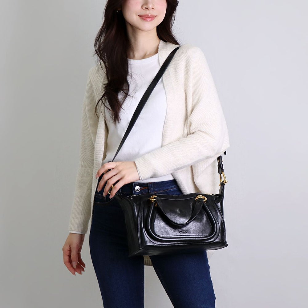 クロエ CHLOE 2WAYバッグ PARATY パラティ24 DOUBLE CARRY SMALL スモール CHC24AS751 N82 001 BLACK ブラック