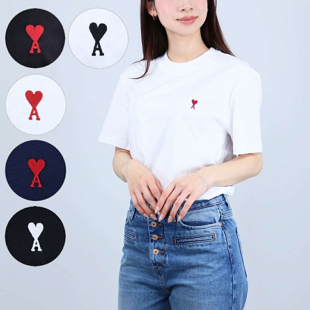 アミパリス AMI PARIS ユニセックス メンズ レディース 半袖Tシャツ RED AMI DE COEUR BFUTS035.724