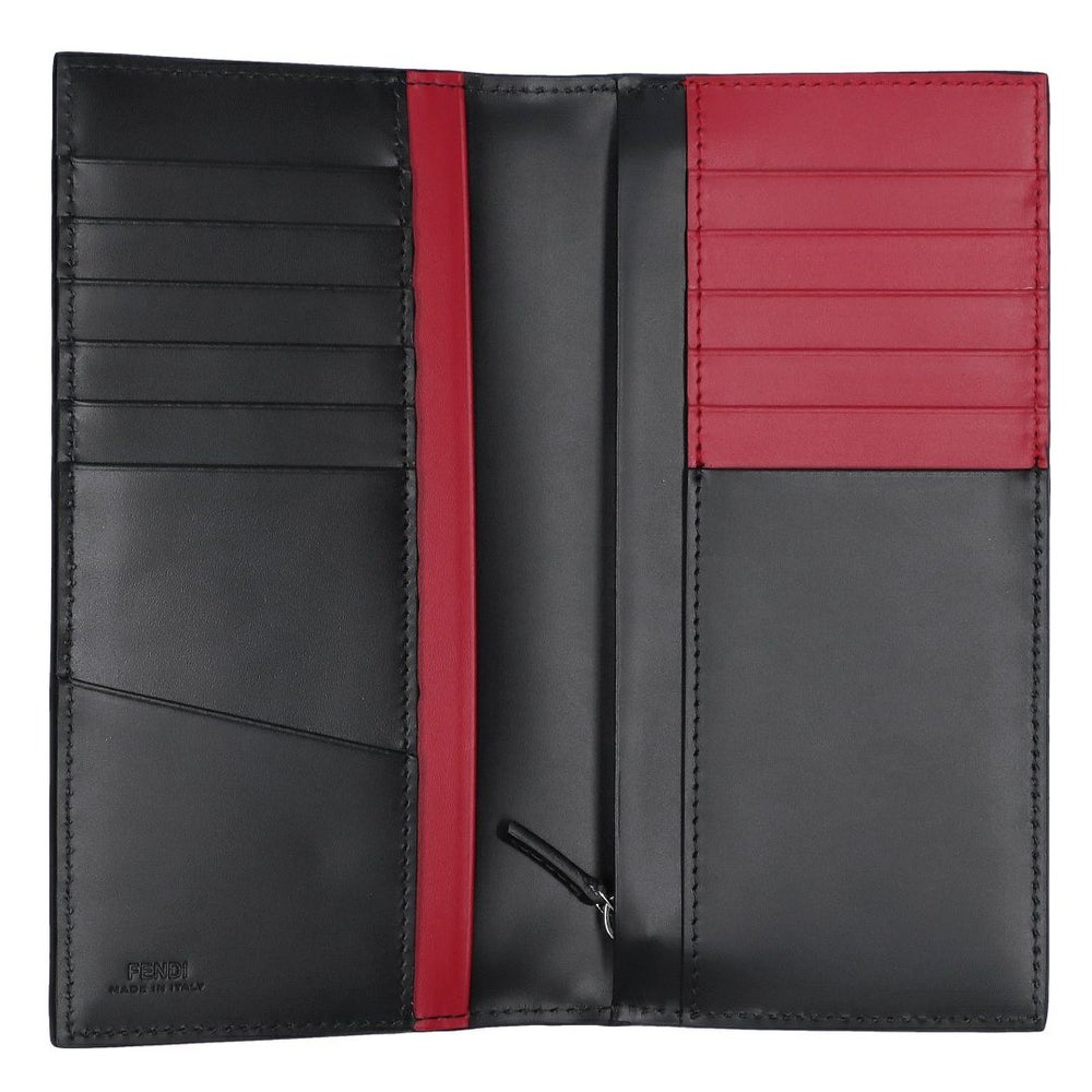 フェンディ FENDI メンズ 長財布 7M0355 AJF4 F19KP NERO+FRAGOLA+P ブラック 【お取り寄せ】