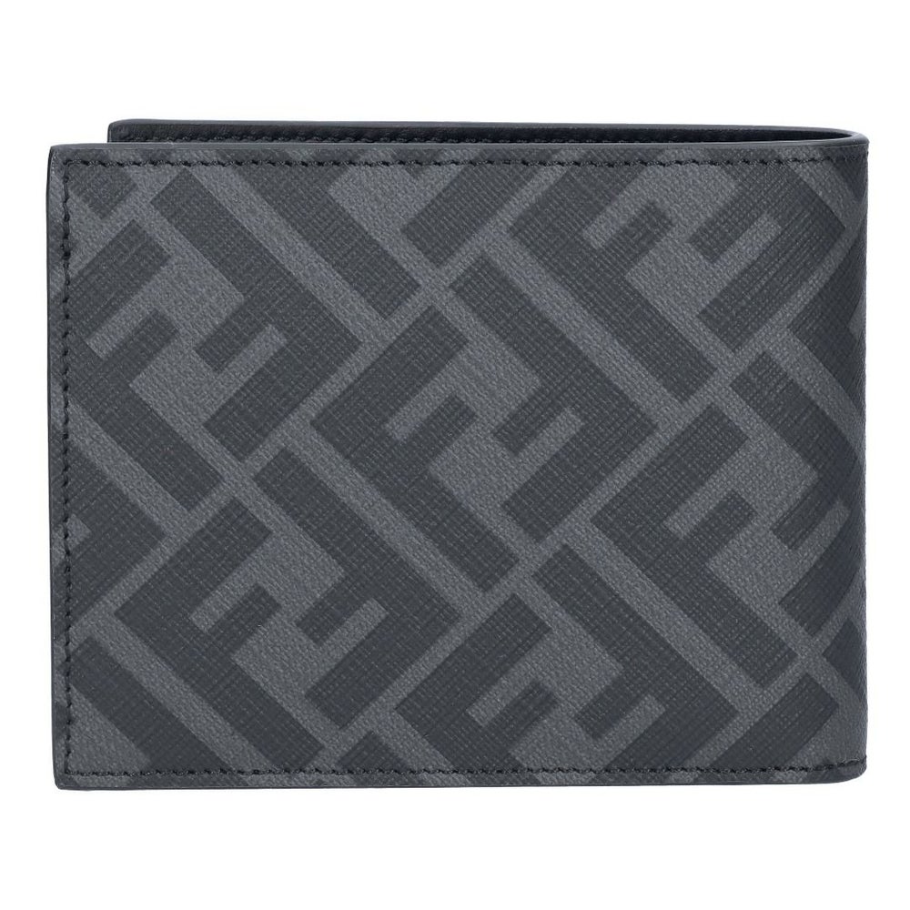 フェンディ FENDI メンズ 折財布 二つ折財布 小銭入れ付き 7M0001 A9XS F0R2A VIT CENTURY NERO SUNFL 【お取り寄せ】