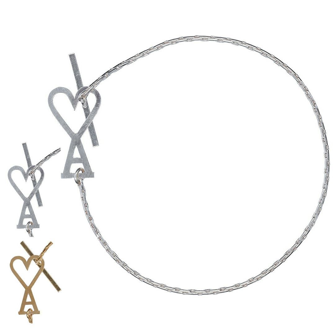 Ami Paris シルバーブレスレット Silver Ami De Coeur Chain Bracelet | AMI PARIS