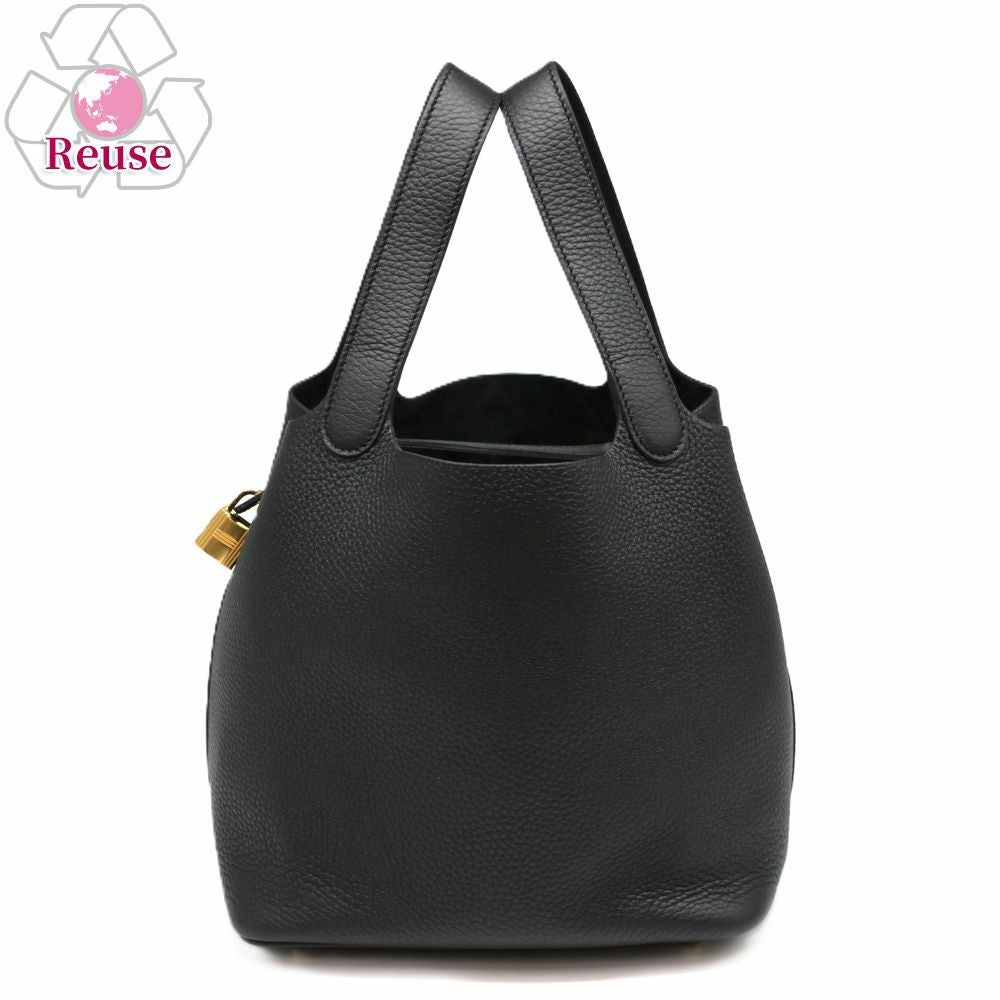 【リユース品】 エルメス HERMES バッグ ハンドバッグ ピコタンロック MM ブラック 【お取り寄せ】