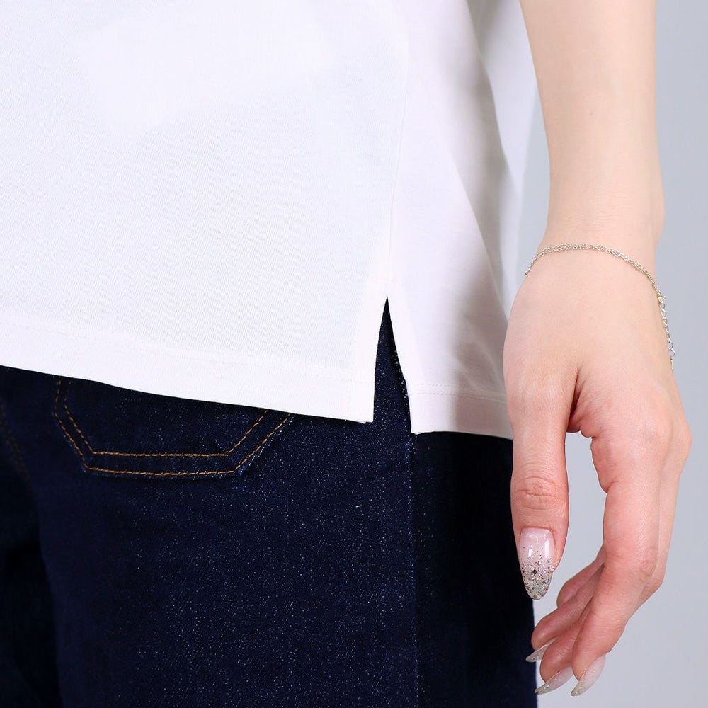 マックスマーラウィークエンド MAXMARA WEEKEND レディース 半袖 Tシャツ ロゴ OLGA 5971045206004 BIANCA SCRITTA BLUE