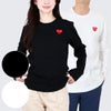 コムデギャルソン COMME DES GARCONS ユニセックス 長袖 Tシャツ PLAY プレイ AX-T118 ハート ロゴ ロンT メンズ レディース