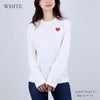 コムデギャルソン COMME DES GARCONS ユニセックス 長袖 Tシャツ PLAY プレイ AX-T118 ハート ロゴ ロンT メンズ レディース